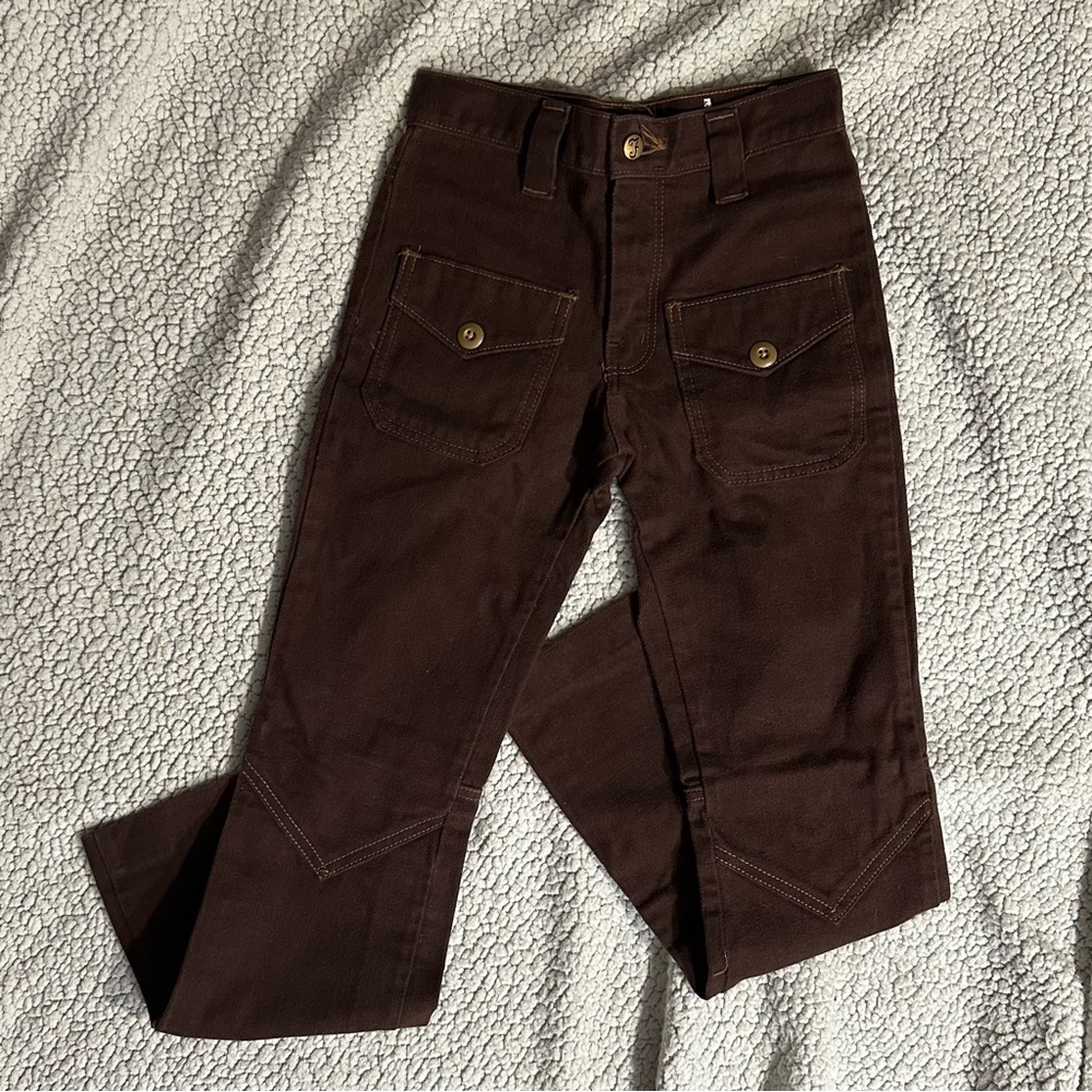 Brown Pants with Button Pockets